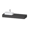 Консоль підвісна з раковиною зліва, 160х55 см Duravit Qatego, графіт матовий (QA4806049490000) Duravit Консоль