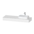 Консоль подвесная с раковиной справа, 160х55 см Duravit Qatego, белый матовый (QA4807018180000) Duravit Консоль