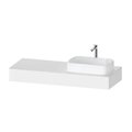 Консоль подвесная с раковиной справа, 140х55 см Duravit Qatego, белый матовый (QA4804018180000) Duravit Консоль
