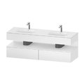 Меблевий комплект з консоллю і 2-ма раковинами, 160х55 см Duravit Qatego, білий матовий (QA4797018180000) Duravit Меблеві комплекти