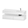 Мебельный комплект с консолью и раковиной справа, 160х55 см Duravit Qatego, белый матовый (QA4796018180000) Duravit Мебельные комплекты