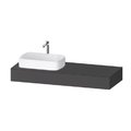 Консоль подвесная с раковиной слева, 140х55 см Duravit Qatego, графит матовый (QA4803049490000) Duravit Консоль