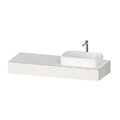 Консоль подвесная с раковиной справа, 140х55 см Duravit Qatego, белый супер матовый (QA4804084840000) Duravit Консоль