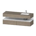 Меблевий комплект з консоллю і раковиною праворуч, 160х55 см Duravit Qatego, дуб терра (QA4796018350000) Duravit Меблеві комплекти