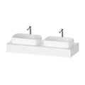 Консоль подвесная с 2-мя раковинами, 140х55 см Duravit Qatego, белый матовый (QA4805018180000) Duravit Консоль