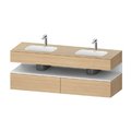 Мебельный комплект с консолью и 2-мя раковинами, 160х55 см Duravit Qatego, дуб (QA4797018300000) Duravit Мебельные комплекты