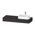 Консоль подвесная с раковиной справа, 140х55 см Duravit Qatego, графит супер матовый (QA4804080800000) Duravit Консоль