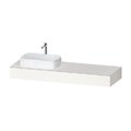 Консоль подвесная с раковиной слева, 160х55 см Duravit Qatego, белый супер матовый (QA4806084840000) Duravit Консоль