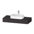 Консоль подвесная под раковину, 120х55 см Duravit Qatego, графит супер матовый (QA4802080800000) Duravit Консоль