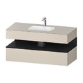 Мебельный комплект с консолью и раковиной 120х55 см Duravit Qatego, серо-коричневый супер матовый (QA4787016830000) Duravit Мебельные комплекты