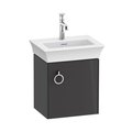Тумба подвесная под раковину петли справа, 38,4х41 см Duravit White Tulip, графит (WT4250RH1H1) Duravit Тумбы