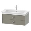 Тумба подвесная под раковину с 2-мя ящиками, 98,4 см Duravit White Tulip, серый камень матовый (WT435209292) Duravit Тумбы
