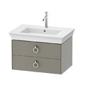 Тумба подвесная под раковину с 2-мя ящиками, 68,4 см Duravit White Tulip, серый камень матовый (WT435109292) Duravit Тумбы