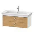 Тумба подвесная под раковину с 2-мя ящиками, 98,4 см Duravit White Tulip, дуб/белый матовый (WT43520H536) Duravit Тумбы