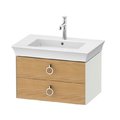 Тумба подвесная под раковину с 2-мя ящиками, 68,4 см Duravit White Tulip, дуб/белый матовый (WT43510H536) Duravit Тумбы