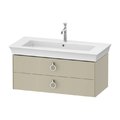 Тумба подвесная под раковину с 2-мя ящиками, 98,4 см Duravit White Tulip, серо-коричневый (WT43520H3H3) Duravit Тумбы
