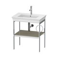 Консоль напольная 68,4 см, полотенцесушитель справа, Duravit White Tulip, серый камень (WT4543RH2H2) Duravit Консоль