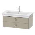 Тумба подвесная под раковину с 2-мя ящиками, 98,4 см Duravit White Tulip, серо-коричневый матовый (WT435206060) Duravit Тумбы