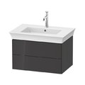 Тумба подвесная под раковину с 2-мя ящиками, 68,4 см Duravit White Tulip, графит (WT43410H1H1) Duravit Тумбы
