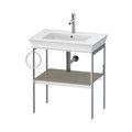Консоль напольная 68,4 см, полотенцесушитель слева, Duravit White Tulip, серый камень (WT4543LH2H2) Duravit Консоль