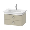 Тумба подвесная под раковину с 2-мя ящиками, 68,4 см Duravit White Tulip, серо-коричневый (WT43510H3H3) Duravit Тумбы