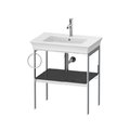 Консоль напольная 68,4 см, полотенцесушитель слева, Duravit White Tulip, графит (WT4543LH1H1) Duravit Консоль