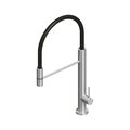 Смеситель для кухни с ручным душем Quadro Design Inox, нерж. сталь (398 AS) Для кухни Нерж. сталь