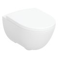 Унитаз подвесной безободковый, Rimfree, с крышкой Geberit Modo, белый (502.939.00.1) Подвесные 
