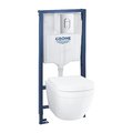 Унитаз подвесной с инсталляцией Solido 5in1 Grohe Arena Cosmopolitan, хром (40757001) Подвесные 