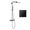 Душевая система с термостатом Grohe Euphoria SmartControl System 310 Cube Duo, графит темный матовый (26508AL0) Душевые стойки Графит матовый