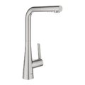 Смеситель однорычажный для мойки Grohe Zedra, суперсталь (32553DC2) Для кухни Нерж. сталь
