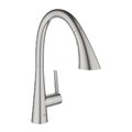 Змішувач одноважільний для мийки Grohe Zedra, суперсталь (32294dc2) Для кухні Нерж. сталь