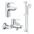 Набір змішувачів для ванни з душовим гарнітуром Grohe BauEdge, хром (UA123365S0) 