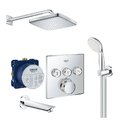 Термостатическая душевая система для ванны Grohe Eurosmart SmartControl, хром (UA26415SC2) Душевые комплекты (системы) Хром