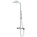 Душевая стойка с термостатическим смесителем GRB Cool, хром/орех (90425909TL) Душевые стойки Хром/орех