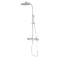 Душевая система GRB Aura, белый/золото матовый (75499717XL) Душевые стойки Белый/золото матовый