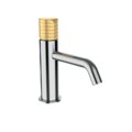 Смеситель для раковины с донным клапаном GRB Aura, хром/золото матовый (75512707) Для раковины Хром/золото матовый