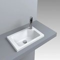 Раковина встраиваемая Fancy Marble Jessica 500, белый (3105101) Встраиваемые сверху Прямоугольные