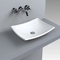Раковина накладная Fancy Marble Natura 480, белый матовый (105103) На столешницу Прямоугольные