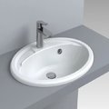 Раковина встраиваемая Fancy Marble Bianca Bowl 540, белый матовый (2105103) Встраиваемые сверху Овальные