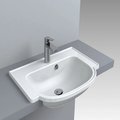 Раковина встраиваемая Fancy Marble Alva 600, белый (3006101) Встраиваемые сверху Прямоугольные