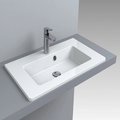 Раковина встраиваемая Fancy Marble Annabelle 700, белый (4007101) Встраиваемые сверху Прямоугольные