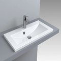 Раковина вбудована Fancy Marble Elina 700, білий (507101) Вбудовувані зверху 