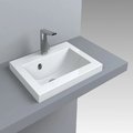Раковина встраиваемая Fancy Marble Jody 500, белый матовый (1605103) Встраиваемые сверху Прямоугольные