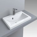 Раковина встраиваемая Fancy Marble Jody 600, белый матовый (1606103) Встраиваемые сверху Прямоугольные