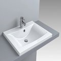 Раковина встраиваемая Fancy Marble Lucia 600, белый (1306101) Встраиваемые сверху Прямоугольные