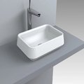 Раковина накладная Fancy Marble Morena 450, белый (4604101) На столешницу Прямоугольные