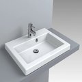 Раковина встраиваемая Fancy Marble Pauline 600, белый (2506101) Встраиваемые сверху Прямоугольные