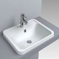 Раковина встраиваемая Fancy Marble Tiffany 550, белый (4806101) Встраиваемые сверху Прямоугольные