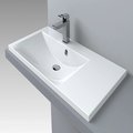 Раковина встраиваемая Fancy Marble Amelia 900L, белый матовый (709203) Встраиваемые сверху Прямоугольные